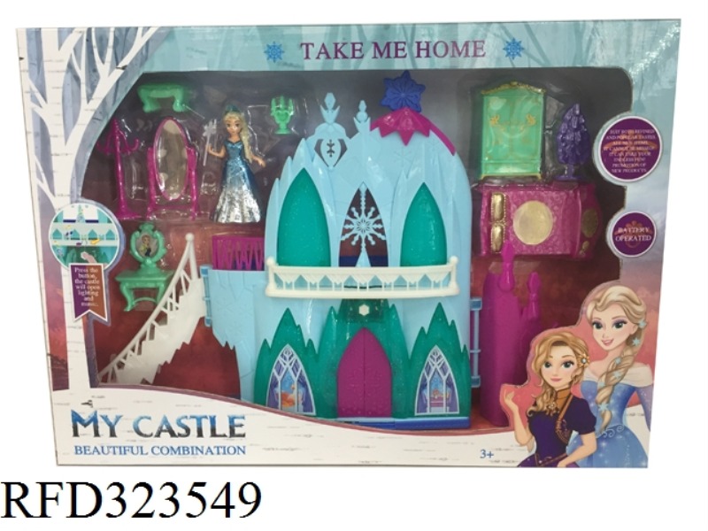 CASTLE WITH LIGHT AND MUSIC 10PCS（BATTERY INCLUDE）