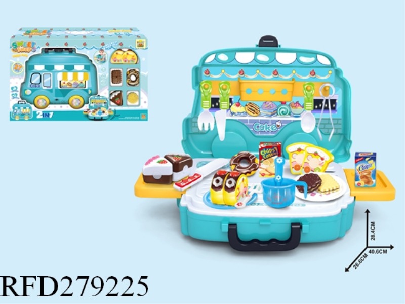 BOY CAKE SWEETMEAT SELL CAR SET WITH LIGHT AND MUSIC(INCLUDE BATTERY)27PCS