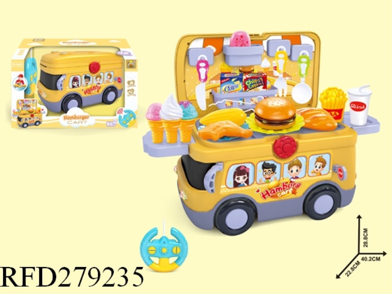 R/C BURGER BUS SELL CAR SET(NOT INCLUDE BATTERY)36PCS