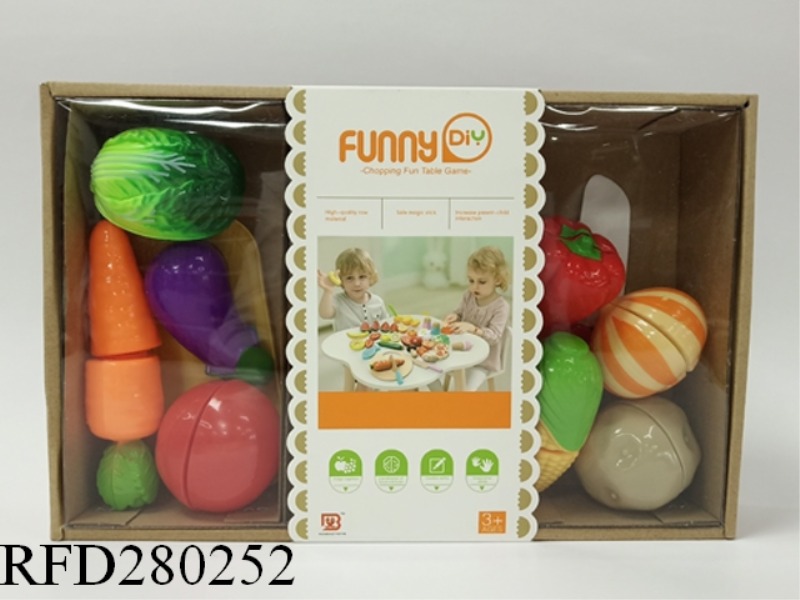CUT-FUN DIY SET (WITH LEARNING FRUIT AND VEGETABLE TEXTBOOKS)