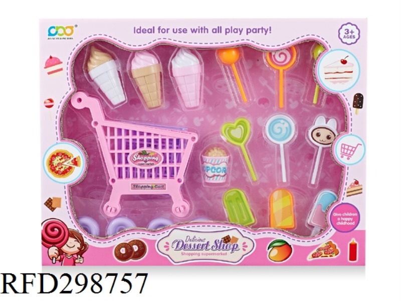 CANDY+SHOPPING CART PLAY HOUSE 23 PCS