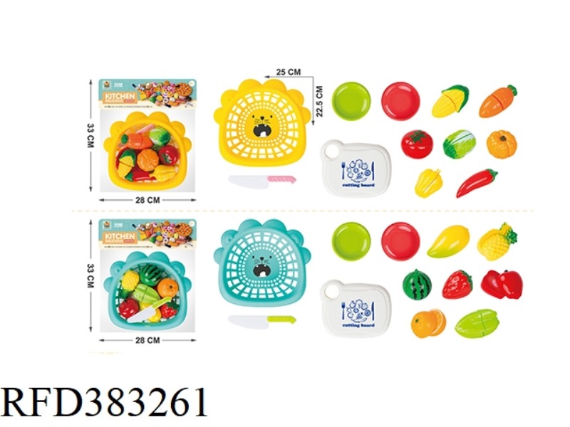 19 PIECES OF FRUIT AND VEGETABLE CUTS