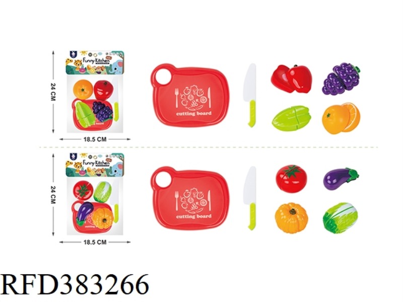 10 PIECES OF FRUIT/VEGETABLE CUTS