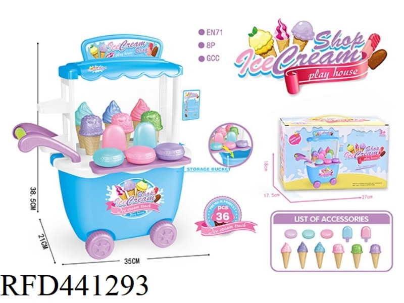 PLAY HOUSE KITCHEN ICE CREAM CANDY CART