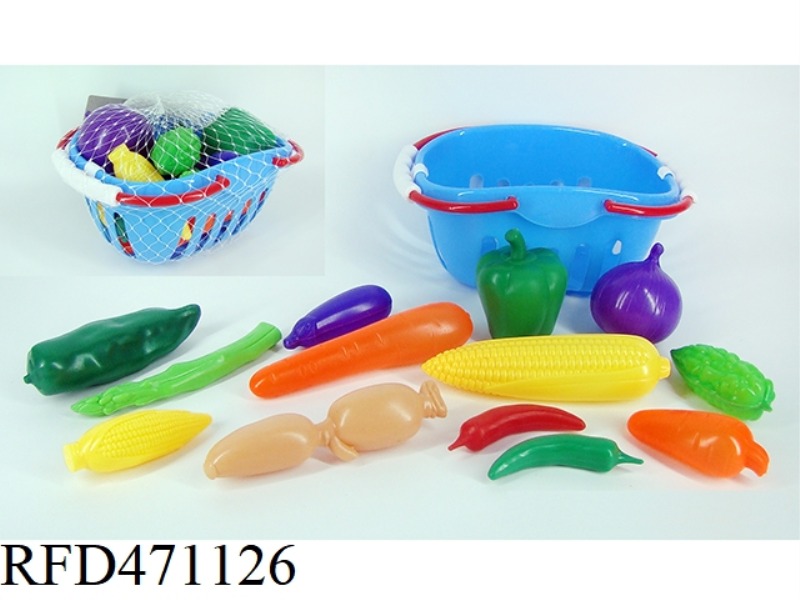 SMALL BASKET WITH VEGETABLES 13PCS