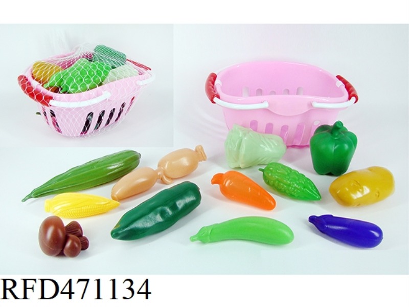 SMALL BASKET WITH VEGETABLES 12PCS