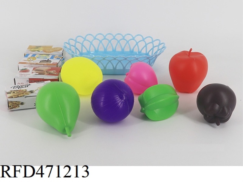 SMALL FRUIT PLATE + FRUITS AND VEGETABLES 7PCS + 4 SMALL BOXES