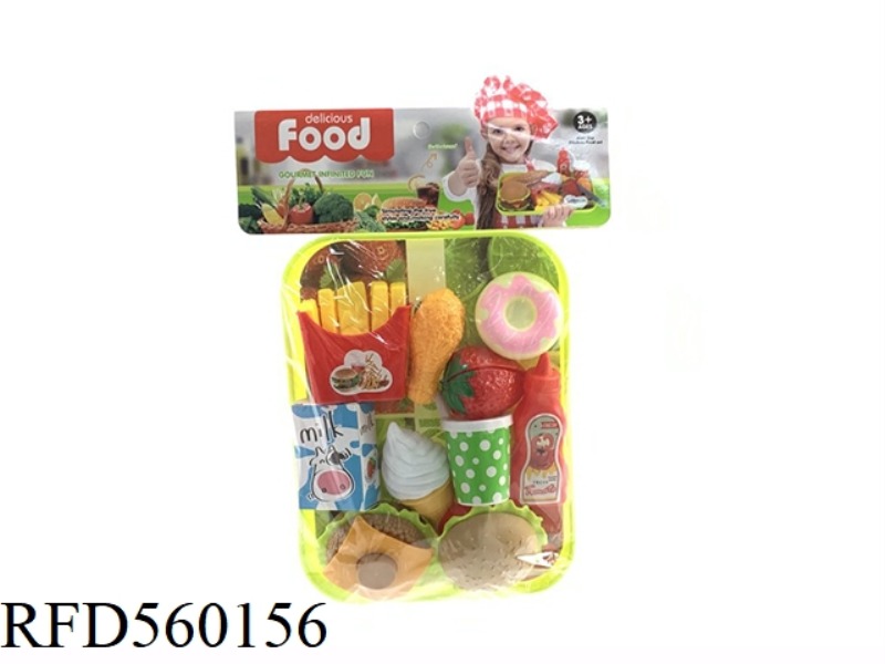 HAMBURGER, ICE CREAM, FRIES, COKE AND OTHER FOOD PLAY HOUSE SET