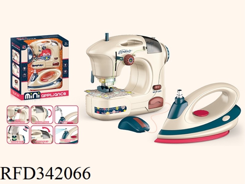 ELECTRIC SMALL SEWING MACHINE + IRON COMBINATION