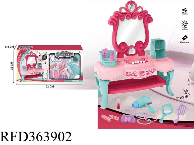 DRESSING TABLE WITH ACCESSORIES AND LIGHT MUSIC