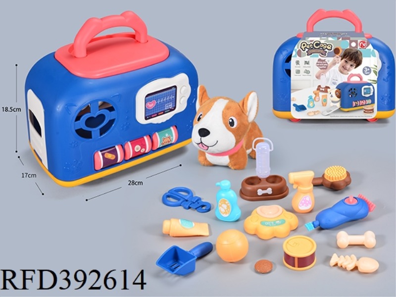PET CAGE WITH LIGHT AND MUSIC IC FUNCTION-PUPPIES17PCS