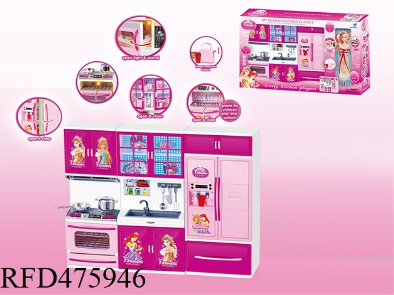 REFRIGERATOR + WASHBASIN + OVEN + WITH BARBIE