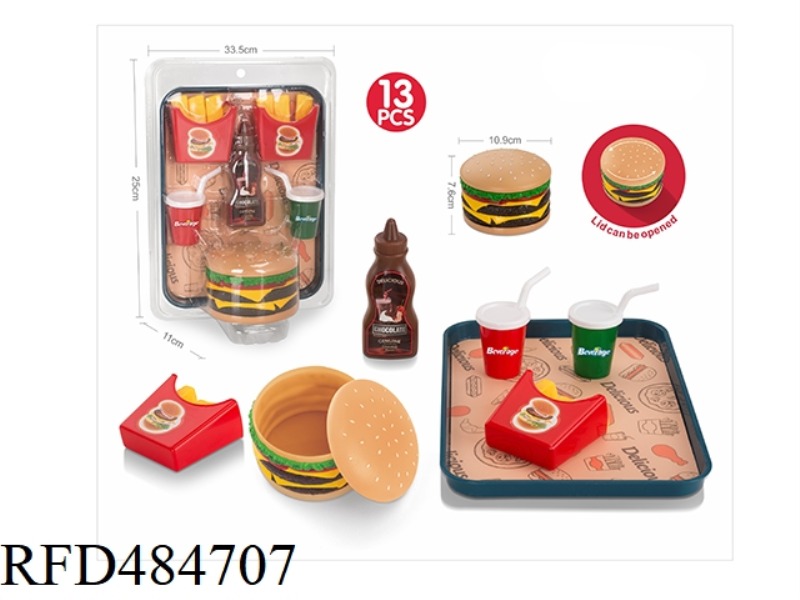 FRENCH FRIES CAN BE STORED IN HAMBURGER 16PCS SET