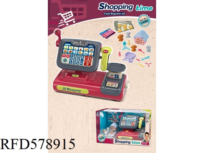 NEW PRODUCTS PLAY HOUSE-TOUCH SCREEN WITH VOICE CASH REGISTER (WITH MICROPHONE)-PET PACKAGE