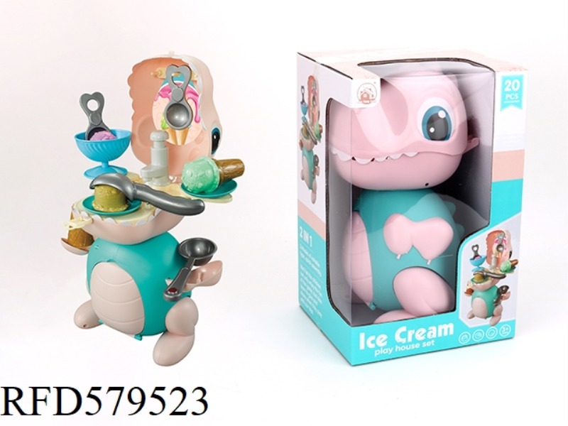 THE NEW ICE CREAM HOLDS 21PCS OF DINOSAURS