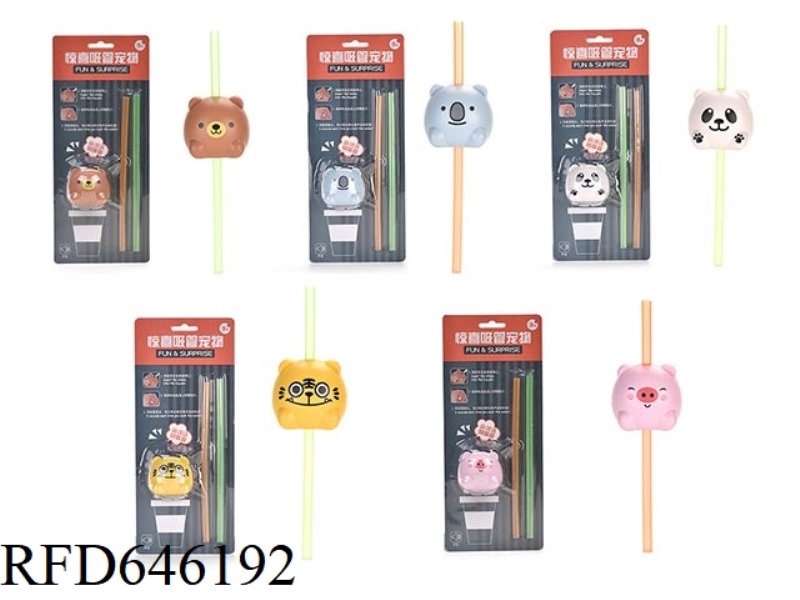 SURPRISE STRAW PET MONOCHROME CLEAR