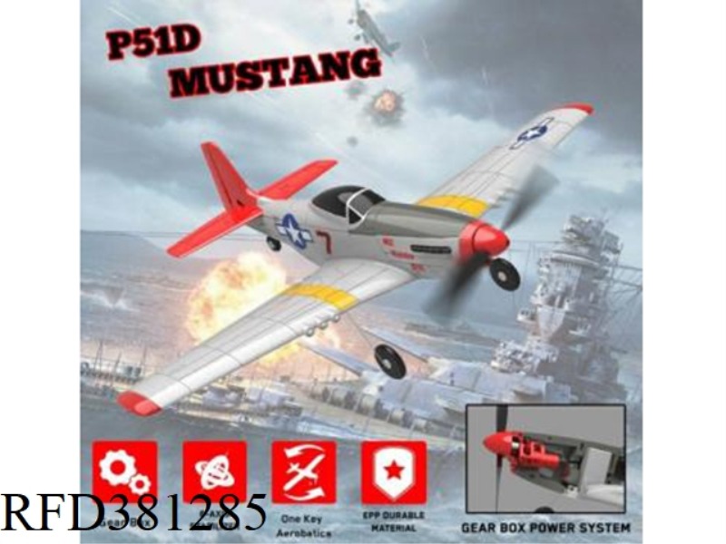 REMOTE CONTROLLED AIRCRAFT P51D 400 4CH RTF W/GYRO