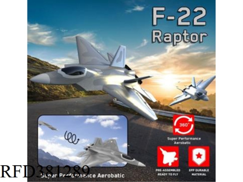 REMOTE CONTROLLED AIRCRAFT F22 400 4CH W/GYRO