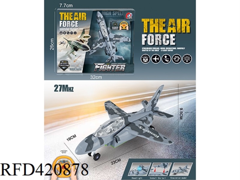 TWO-CHANNEL REMOTE CONTROL FIGHTER (WITH LIGHTS)