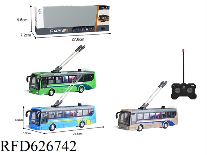 1: 3227MHZ REMOTE CONTROL 4 -WAY SIMULATION BUSES WITH LIGHT (PACKAGING)