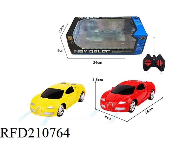 1:24 4CHANNEL WIRELESS R/C SIMULATION BUGATTI WITH LIGHT