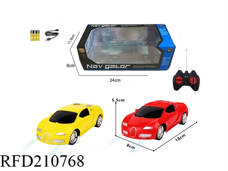 1:24 4CHANNEL WIRELESS R/C SIMULATION BUGATTI WITH LIGHT