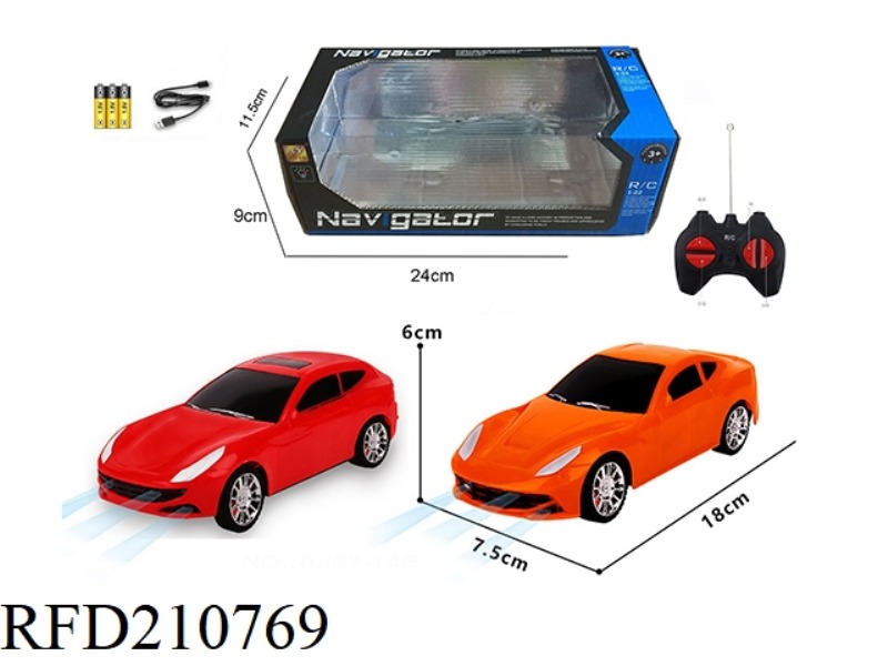 1:24 4CHANNEL WIRELESS R/C SIMULATION FERRARI WITH LIGHT