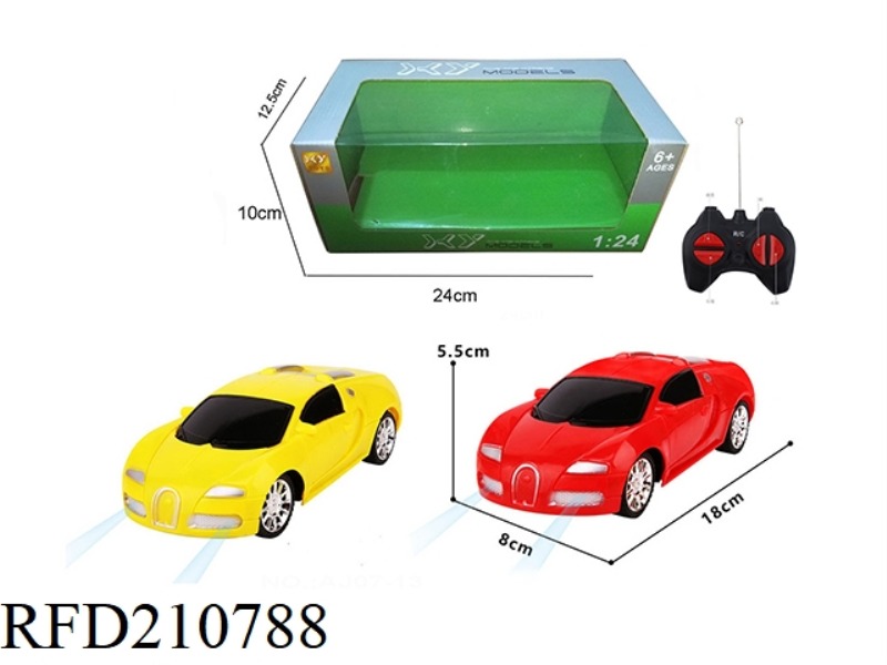 1:24 4CHANNEL WIRELESS R/C SIMULATION BUGATTI WITH LIGHT