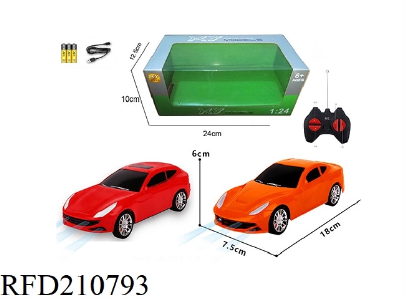 1:24 4CHANNEL WIRELESS R/C SIMULATION FERRARI WITH LIGHT