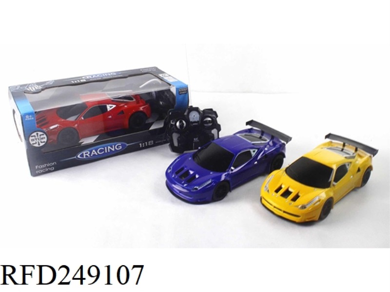 1:18 FOUR-WAY REMOTE CONTROL CAR WITH LIGHTS