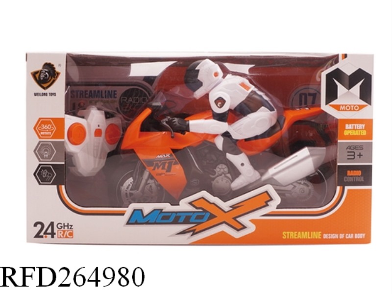 2.4G R/C ROTATE MOTORCYCLE WITH LIGHT AND MUSIC