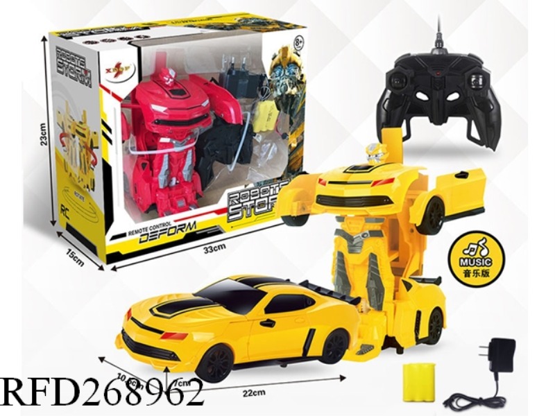 1:16 3CHANNEL R/C TRANSFORMATION SIMULATION CAR  WITH MUSIC(BUMBLEBEE)