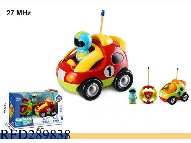 REMOTE CONTROL 2 CHANNEL CARTOON CAR WITH LIGHTS MUSIC