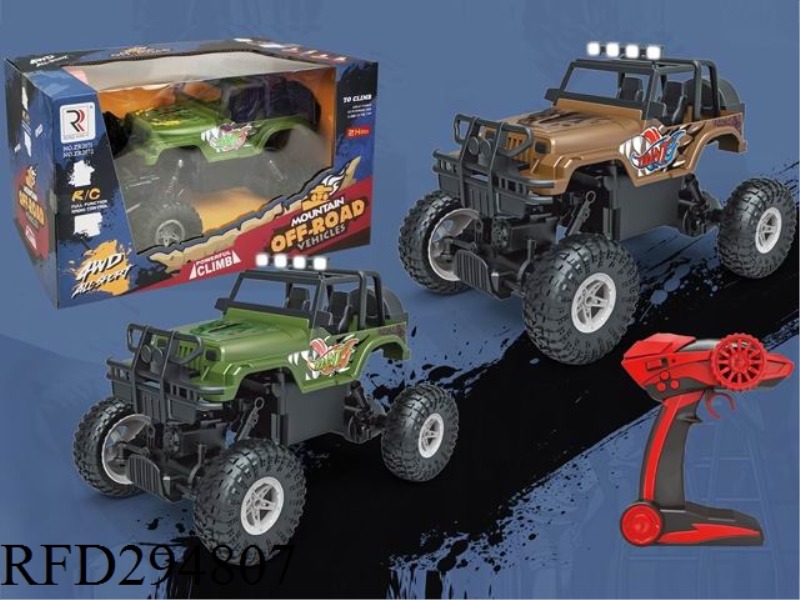 2.4G 4CH FOUR WHEEL DRIVE JEEP RC CROSS-COUNTRY CLIMBING CAR WITH LIGHT MUSIC