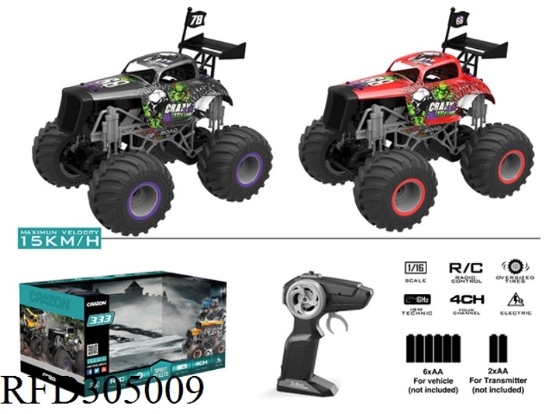 2.4G 1:16 R/C BULL WHEEL SUV(NOT INCLUDE BATTERY)