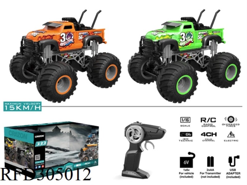 2.4G 1:16 R/C BULL WHEEL SUV(INCLUDE BATTERY)