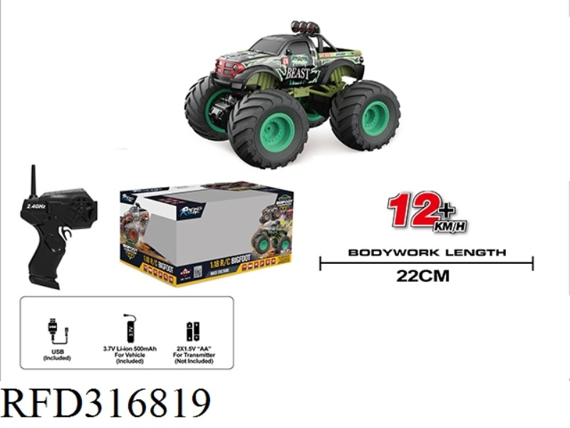 1:18 R/C BIG WHEEL CAR WITH LIGHT MUSIC(INCLUDE BATTERY)