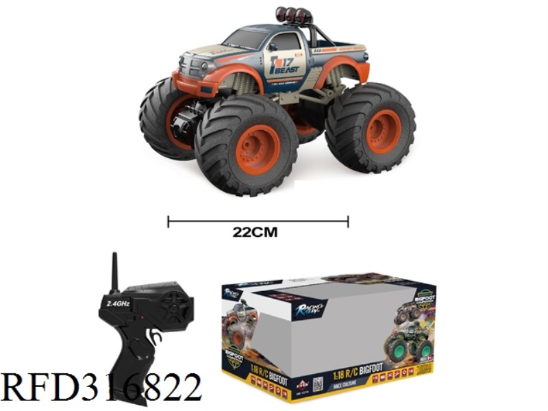 1:18 R/C BIG WHEEL CAR WITH LIGHT MUSIC(NOT INCLUDE BATTERY)