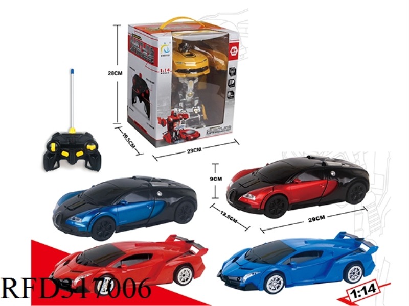 1:12 R/C CAR FIVE-WAY DEFORMED CAR MAN (INDUCTION, LIGHTING, MUSIC(INCLUDE BATTERY)