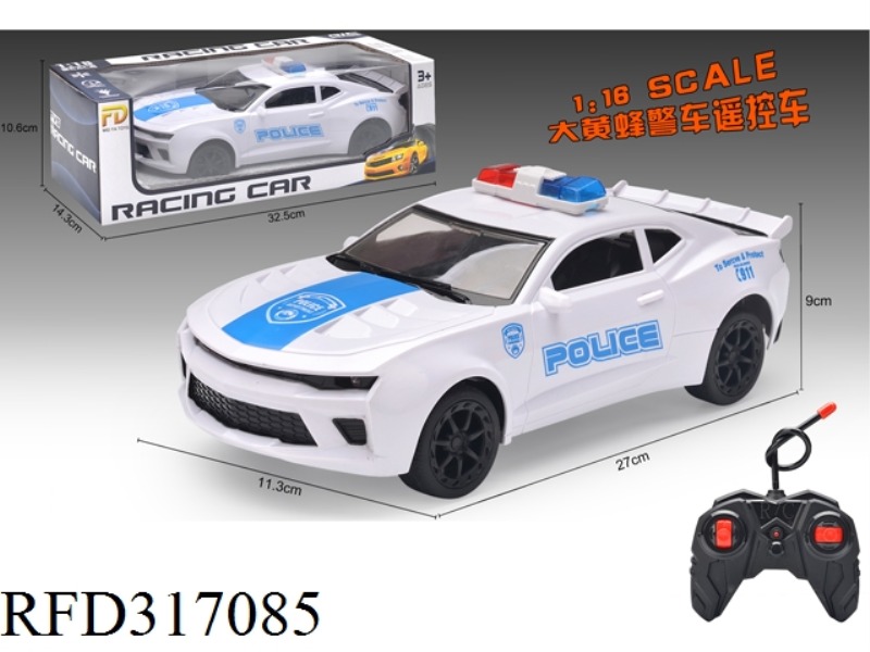 1:16 BUMBLEBEE POLICE CAR FOUR-WAY REMOTE CONTROL CAR