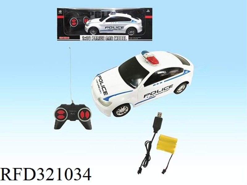 1:18 4CH R/C POLICE CAR (INCLUDE BATTERY)
