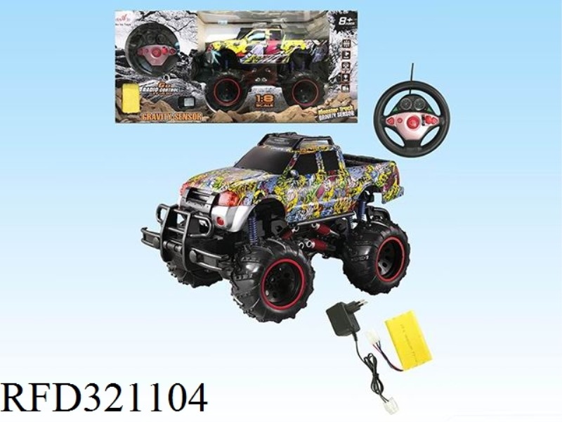 1:8 REMOTE CONTROL CAR - GRAFFITI CAR (INCLUDE BATTERY)