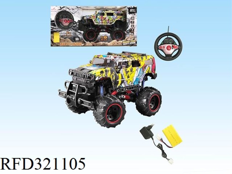 1:8 REMOTE CONTROL CAR - GRAFFITI CAR (INCLUDE BATTERY)