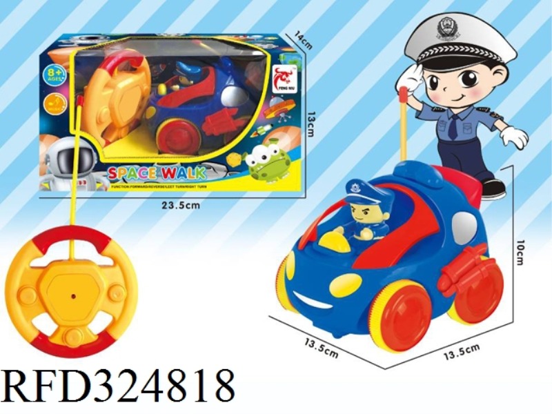 REMOTE CONTROL 2 POLICE CARTOON CAR