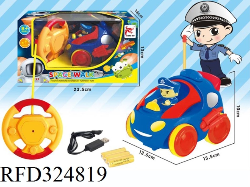 REMOTE CONTROL 2 POLICE CARTOON CAR