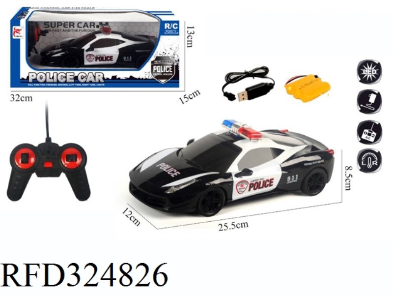 1:16 REMOTE CONTROL LIGHTING SIMULATION POLICE CAR