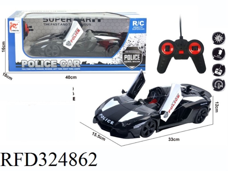 1:12 REMOTE CONTROL SIMULATION OPEN THE DOOR POLICE CAR MODEL