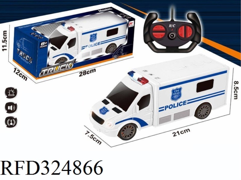 REMOTE CONTROL POLICE CAR (FLASHING LIGHTS, SOUND)