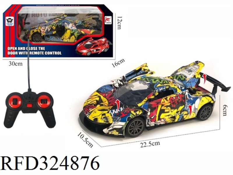 1:18 GRAFFITI REMOTE CONTROL THREE-DOOR SIMULATION CAR