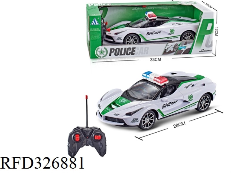 1:16 4 CH R/C POLICEE CAR  WITH LIGHTS(NOT INCLUDE BATTERY)